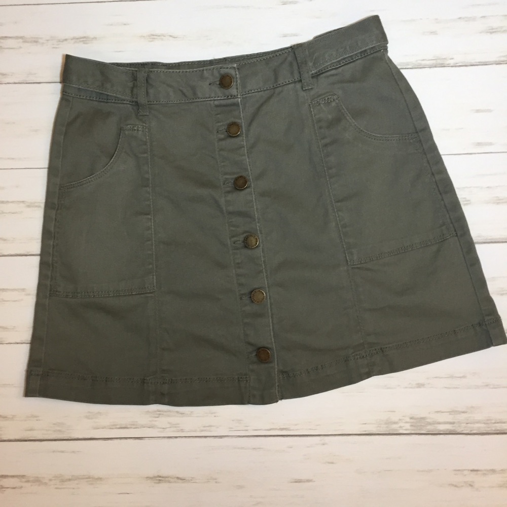 Jolt Olive Green Skirt